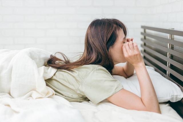 眠れない女性